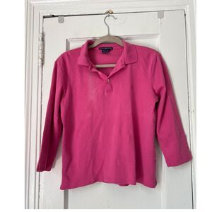 Ralph Lauren Sport Women's T-Shirt Size L Pink Long Sleeve Pink Pony Stretch